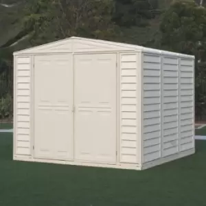 Image of 8' x 8' Saffron Plastic Vinyl Apex Shed (Includes Foundation Kit and Skylight) (2.39m x 2.39m)