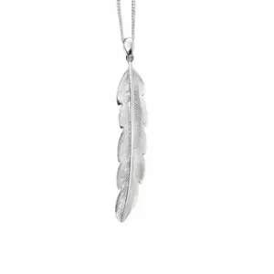 Image of Sterling Silver Large Feather Pendant P4872