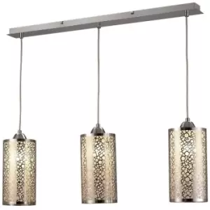 Image of Suspension Charon Chrome polished 3 bulbs 33cm