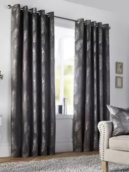 Image of Curtina Feather Eyelet Curtains 46X54