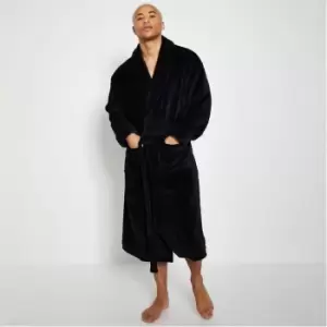 Image of I Saw It First Mens Belted Dressing Gown - Black