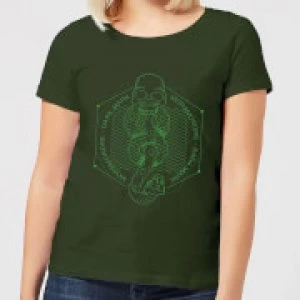 Image of Harry Potter Morsmordre Dark Mark Womens T-Shirt - Forest Green - M