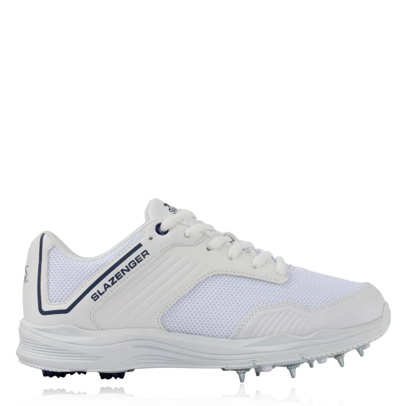 Image of Slazenger V Series Junior Cricket Shoes - White White 2