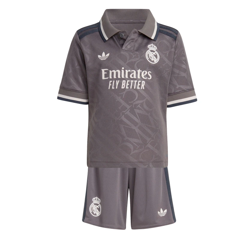 Image of adidas Real 3 Mini Kit Unisex Kids Charcoal unisex 1-2 Yrs