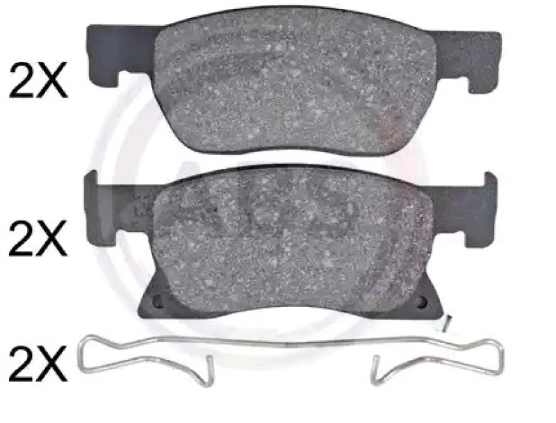 Image of A.B.S. 35123 Brake pad set with acoustic wear warning Brake Pad Set,disc brake (402)
