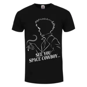 Image of Grindstore Mens See You Space Cowboy T-Shirt (M) (Black/White)
