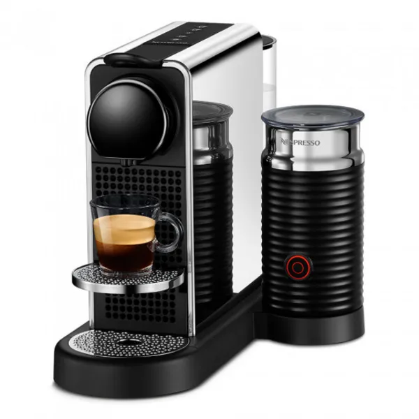 Image of Nespresso CitiZ Platinum & Milk Stainless Steel D C121 Coffee Pod Coffee Maker