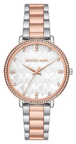 Image of Michael Kors MK4667 Womens Pyper White Stone Set Dial Watch