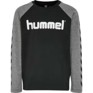 Image of Hummel Long Sleeve T Shirt Junior Boys - Black
