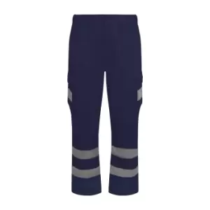 Image of PRO RTX High Visibility Mens Cargo Trousers (M L) (Navy)