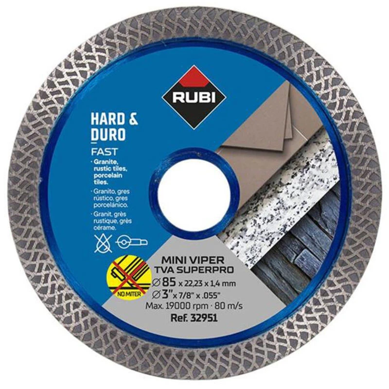 Image of Rubi Rubi - 32951 tva 85 superpro Mini Turbo Viper Diamond Blade 85mm RUB32951 8413797329513