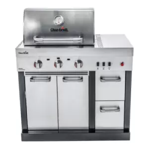 Image of Char-Broil Ultimate 3200 - 3 Burner Gas Outdoor Kitchen BBQ - Stainless Steel