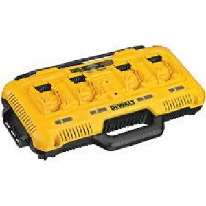 Image of DEWALT DCB104 18v XR Cordless Four Port Li-ion Fast Battery Charger 240v