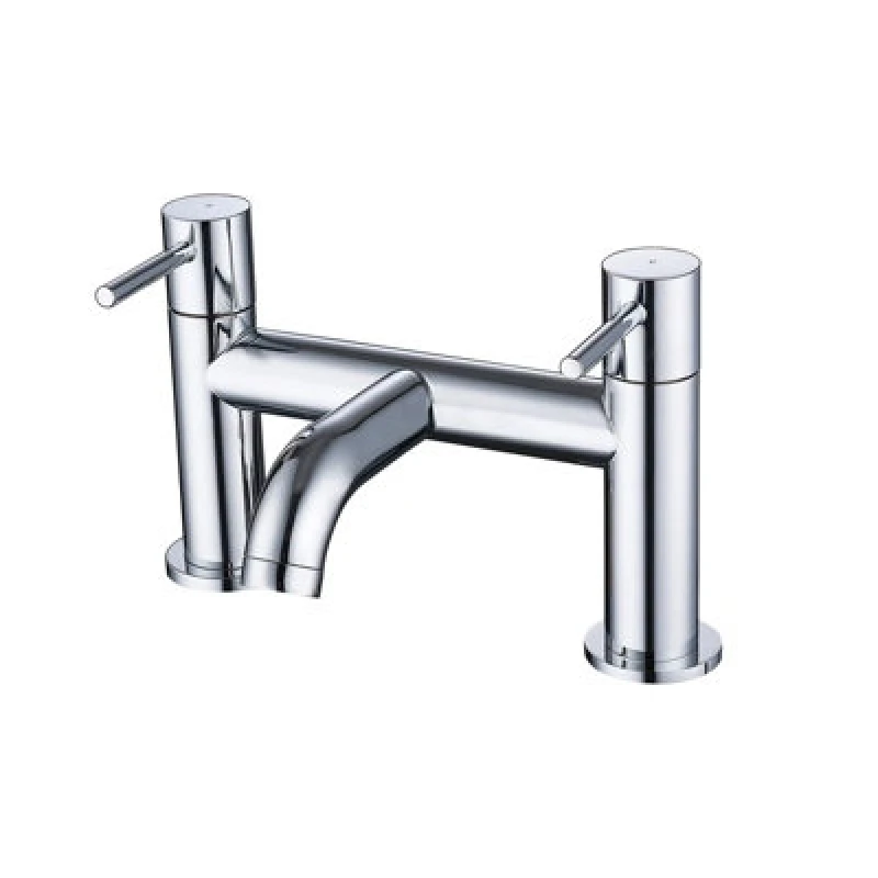 Image of Nes Home Dual Lever Bath Filler Tap Chrome Solid Brass