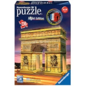 Image of Ravensburger Arc de Triomphe Night Edition 3D Jigsaw Puzzle (216 Pieces)