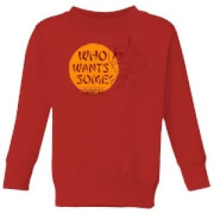 Image of Samurai Jack Who Wants Some Kids Sweatshirt - Red - 3-4 Years