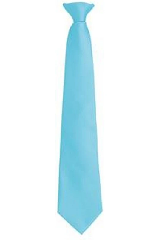 Image of Premier Premier Men Fashion ”ColoursWork Clip On Tie in Turquoise Turquoise One Size Male 5055805451255