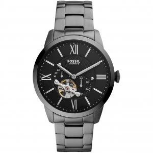 Image of Fossil Black And Grey '44mm Townsman' Automatic Dress Watch - ME3172 - multicoloured