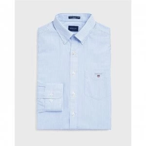 Image of Gant Broadcloth Banker Shirt - Pale Blue
