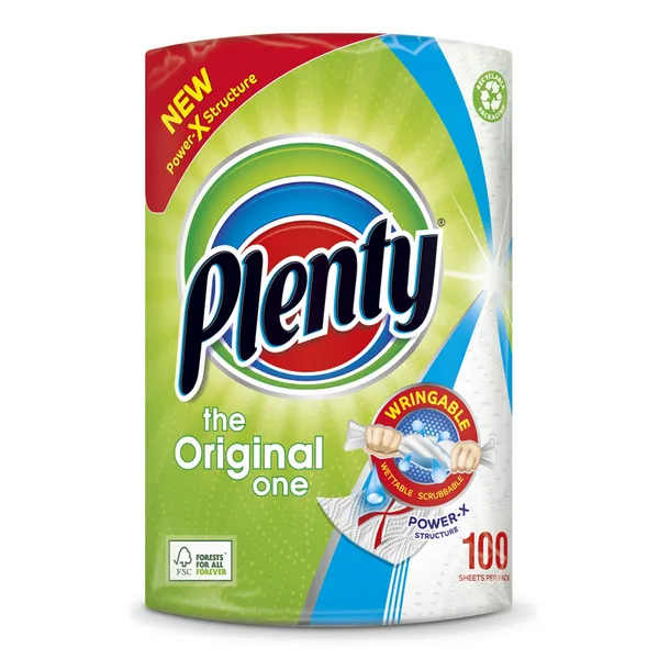 Image of Plenty White Kitchen Roll, 100 sheets