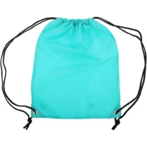 Image of Stafford Plain Drawstring Tote Bag - 13 Litres (One Size) (Lagoon Turquoise) - Shugon
