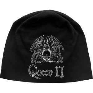 Image of Queen - Queen II Crest Unisex Beanie Hat - Black