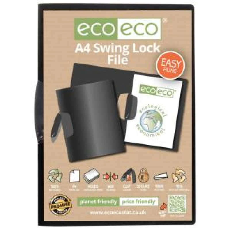 Image of Eco Eco A4 95% Recycled Swing Lock File - Single