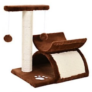 Image of PawHut Cat Tree Brown 300 mm x 400 mm x 430 mm