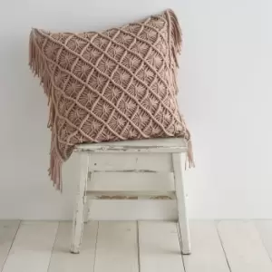 Image of Macrame Diamond 43x43cm Cushion