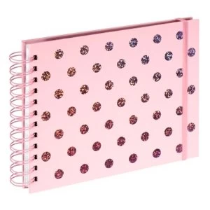 Image of Twinkle Spiral Album 24 x 17cm 50 Pages White Pink