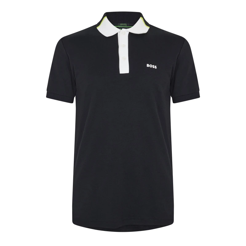 Image of Boss Mens Paddy 3 Short Sleeve Polo Shirt Black male M