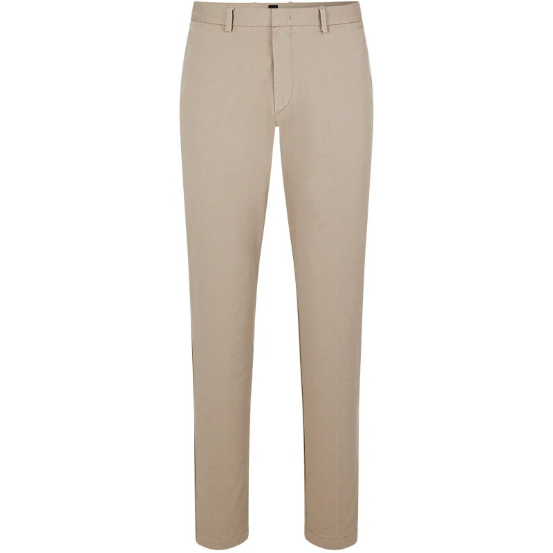 Image of Boss Mens Kaito1 Slim Fit Trousers Open Beige male 30W L