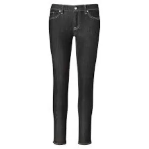 Image of Lauren by Ralph Lauren High-Rise Skinny Ankle 5 Pocket Denim Jeans, Washed Black, Size 8, Women
