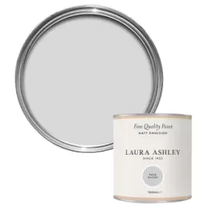 Image of Laura Ashley Pale Silver Matt Emulsion Paint, 100ml Tester Pot