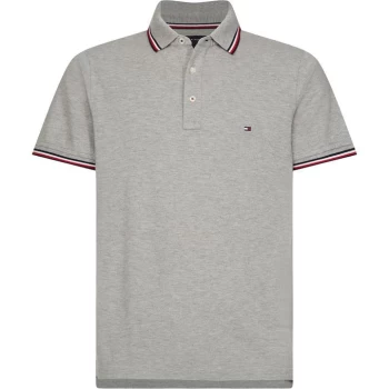 Image of Tommy Hilfiger Core Tipped Slim Polo Shirt - Medium Grey