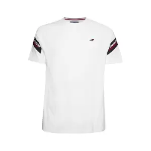 Image of Tommy Sport Tape Short Sleeve T Shirt - White