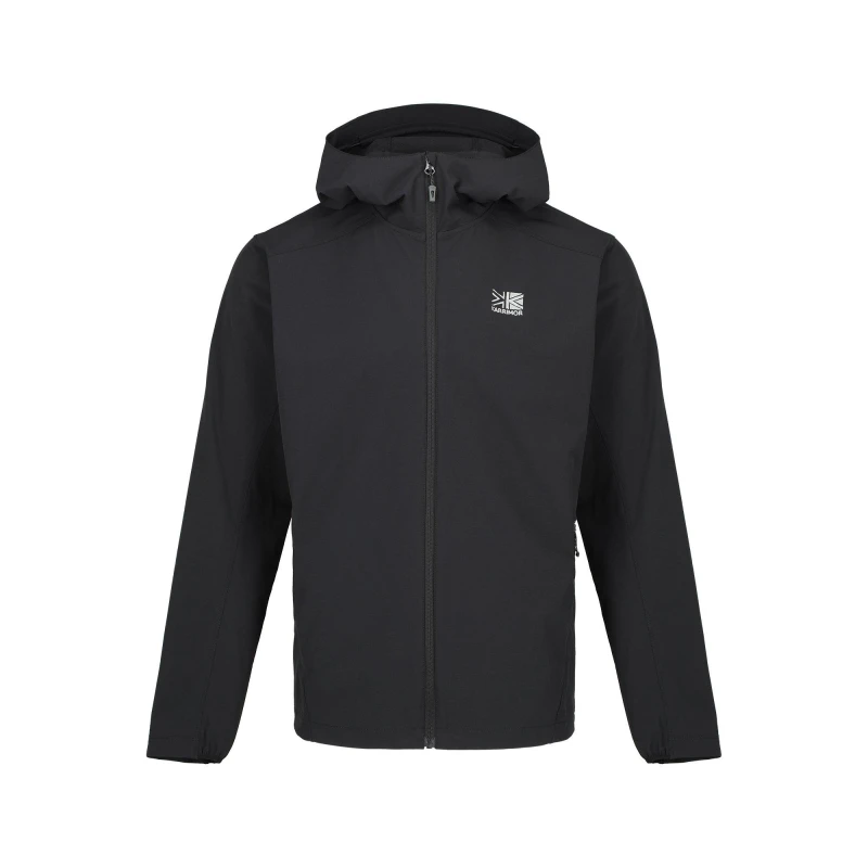 Image of Karrimor Mens Cheetah Water and Wind Resistant Hooded Softshell Jacket Black male 2XL