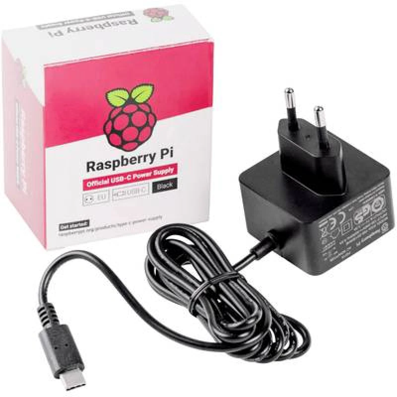 Image of Raspberry Pi Raspberry Pi SC1157 Mains PSU (fixed voltage) Compatible with (development kits): Raspberry Pi Max. output current 5000 mA 1 x USB-C