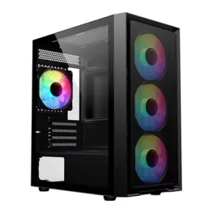 Image of CiT Luna Black Tempered Glass MicroATX Case