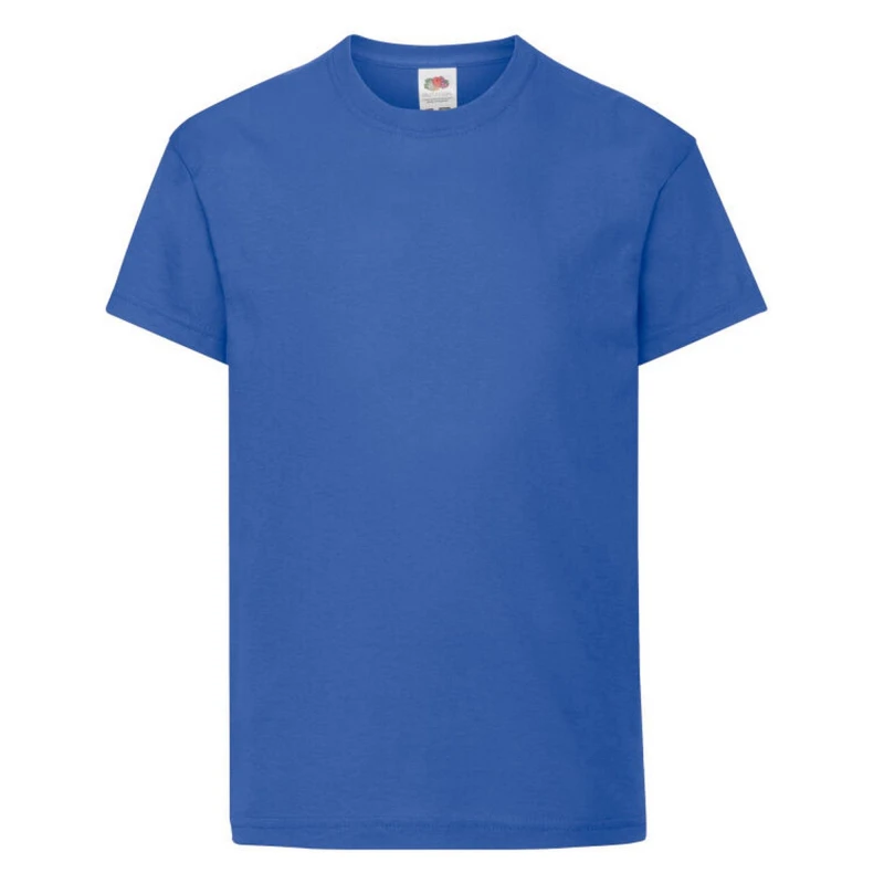 Image of Fruit of the Loom Original Cotton T-Shirt in Blue Size: 3-4 Years Blue Unisex 3-4 Years
