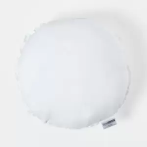 Image of Super Microfibre Round Circular Shaped Cushion Pad 50cm (20') - White - Homescapes
