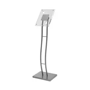 Image of Deflecto Curve Floor Standing SignInformation Holder A4 370x280x1260mm