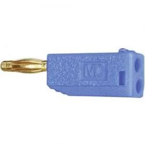 Image of Straight blade plug Plug straight Pin diameter 2mm Blue Staeub