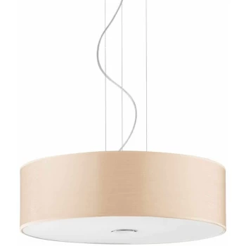 Image of Ideal Lux Lighting - Ideal Lux Woody - 4 Light Medium Round Ceiling Pendant Wood, E27