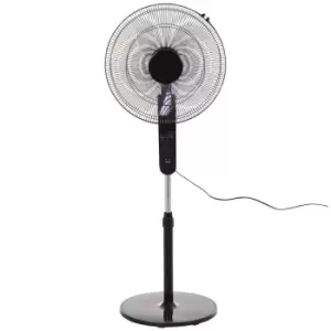 Image of Zephyrus Free-Standing Oscillating Timer Fan with Remote - Black
