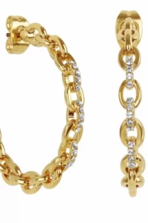 Image of Adore Jewellery Fixed Cable Link Hoop Earrings JEWEL 5375408