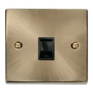 Image of Click Scolmore Deco 1 Gang RJ11 Flush Socket - VPAB115BK