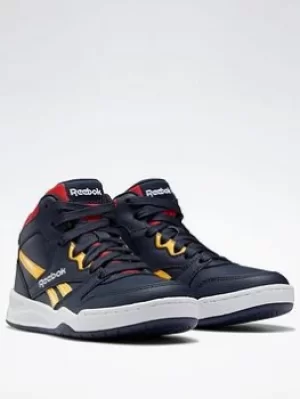 Image of Reebok Bb4500 Court Shoes, Navy/Red/Gold, Size 12