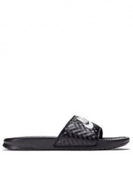 Image of Nike Benassi JDI Sliders, Black/White, Size 5.5, Women