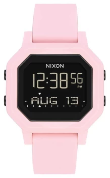 Image of Nixon Siren Pale Pink Digital Pink Silicone Strap Watch